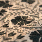 Wandering Stone Hand-Embroidered Cotton Suzani Throw