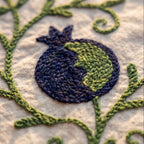 Wandering Wish Hand-Embroidered Cotton Suzani Bough