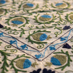 Wandering Wish Hand-Embroidered Cotton Suzani Bough