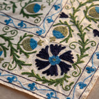 Wandering Wish Hand-Embroidered Cotton Suzani Bough
