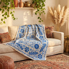 Wandering Dusk Hand-Embroidered Cotton Suzani Throw