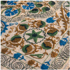 Wandering Petal Hand-Embroidered Cotton Ash Throw