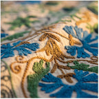 Wandering Petal Hand-Embroidered Cotton Ash Throw