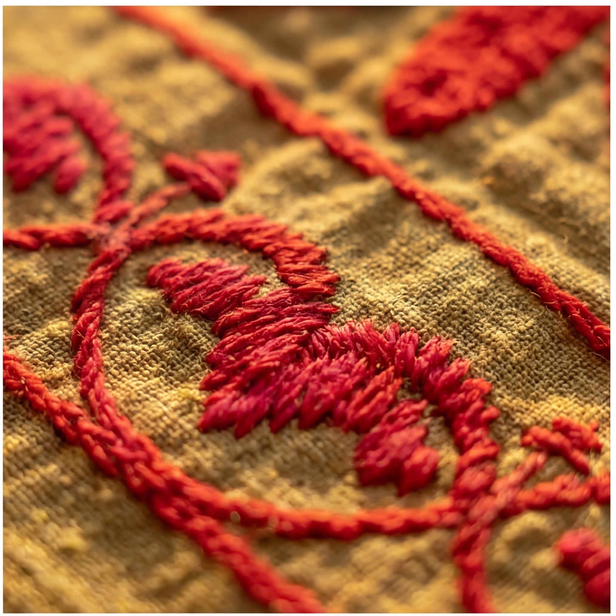 Vintage Suzani - Stone Bloom Luxury Kantha Throw