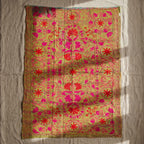 Vintage Suzani - Stone Bloom Luxury Kantha Throw