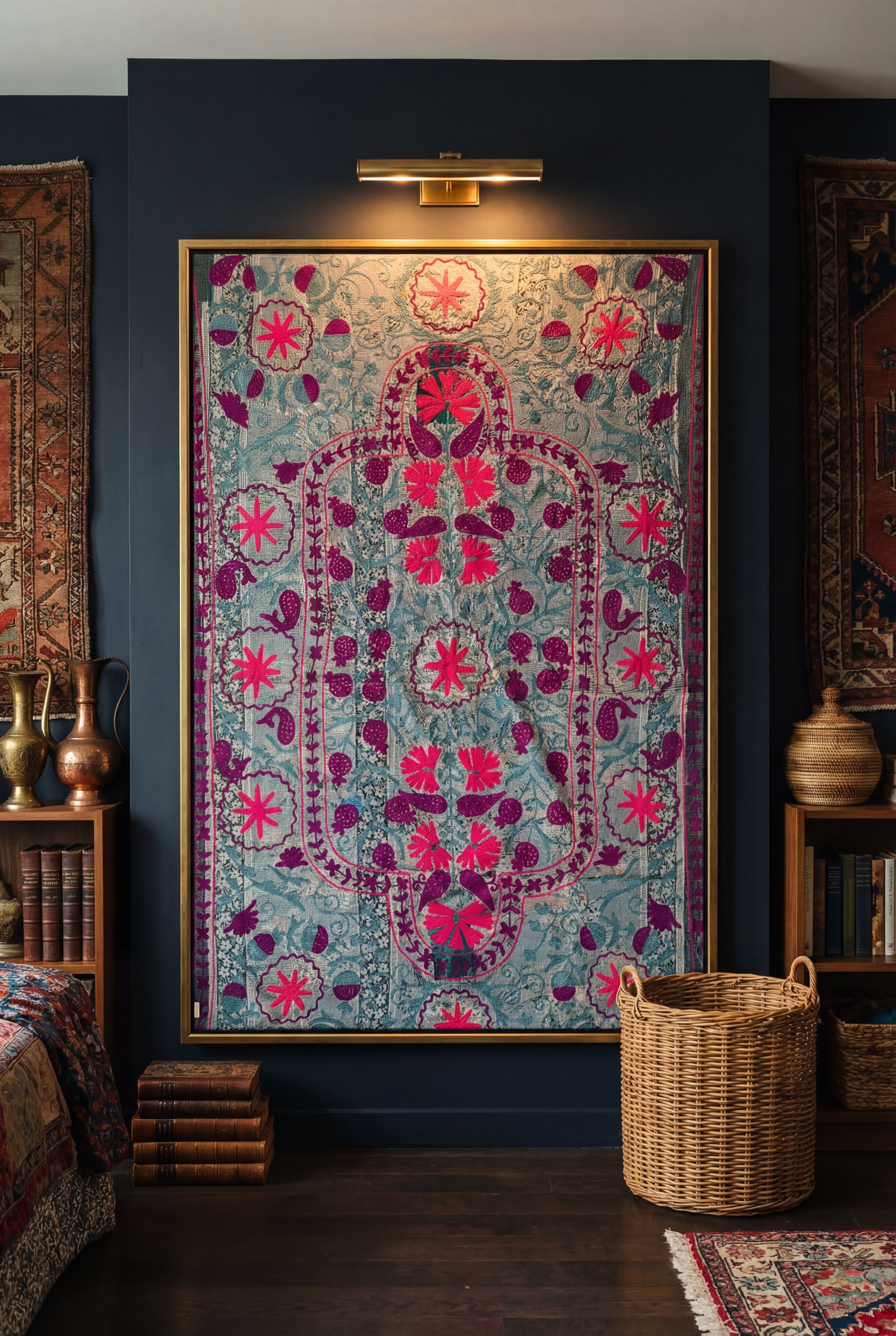 Vintage Suzani - Sienna Glow Luxury Kantha Throw