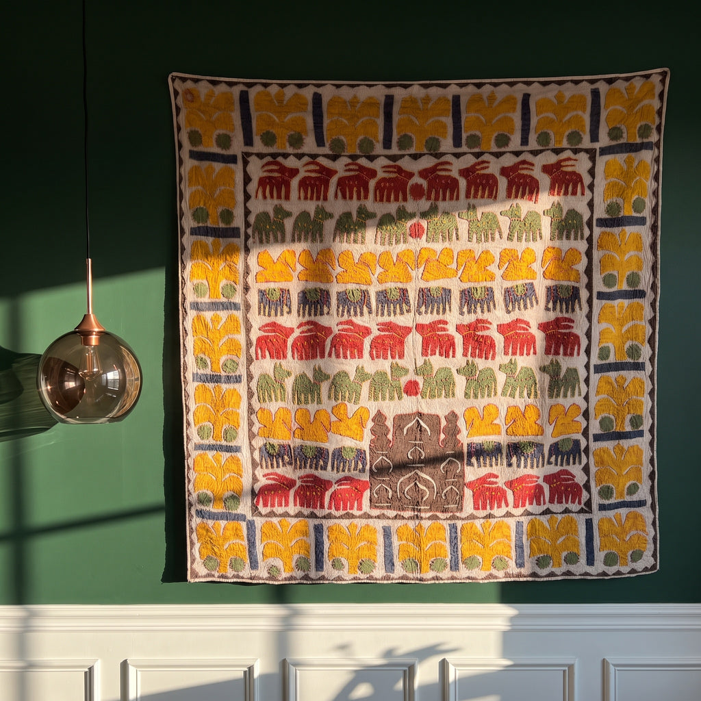 Dreamy Haze Appliqué Pure Cotton Wall Hanging