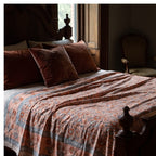 Wild Jasmine Hand Block Printed King Bedsheet Set