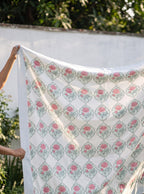Harvest Moon Hand Block Printed Queen Bedsheet Set