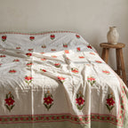River Stone Hand Block Printed King Bedsheet Set
