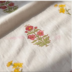 Meadow Drift Hand Block Printed King Bedsheet Set