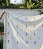 Meadow Drift Hand Block Printed King Bedsheet Set