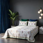 Meadow Drift Hand Block Printed King Bedsheet Set