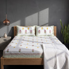 Meadow Drift Hand Block Printed King Bedsheet Set