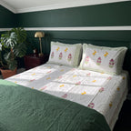 Meadow Drift Hand Block Printed King Bedsheet Set