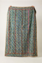 Hawthorn Vintage Bagru Block Print Kantha Throw — front side catalog flat lay