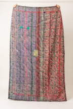 Hawthorn Vintage Bagru Block Print Kantha Throw — reverse side catalog flat lay