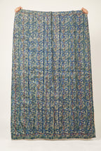 Cattail Vintage Bagru Block Print Kantha Throw — front side catalog flat lay