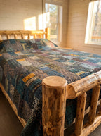 Azure Mist Handmade King Bedspread
