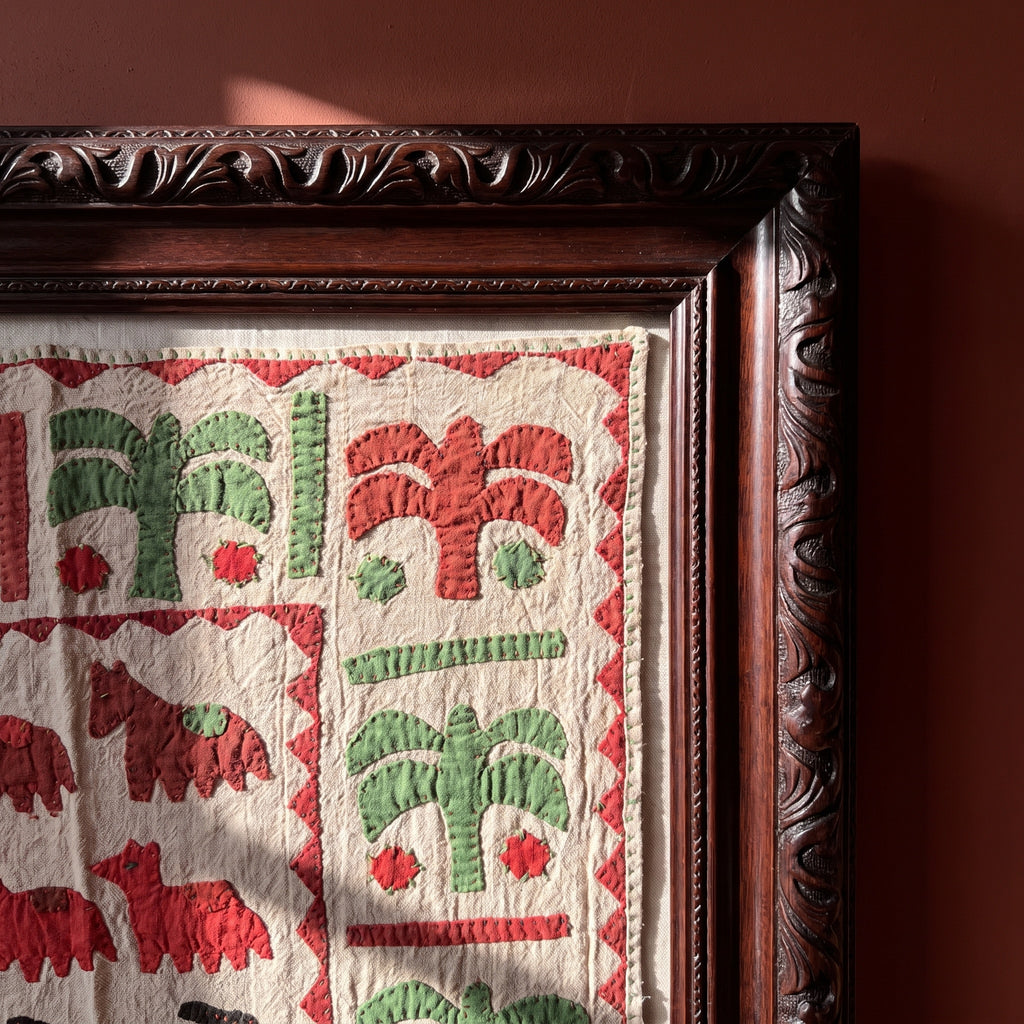 Lupine Appliqué Pure Cotton Wall Hanging