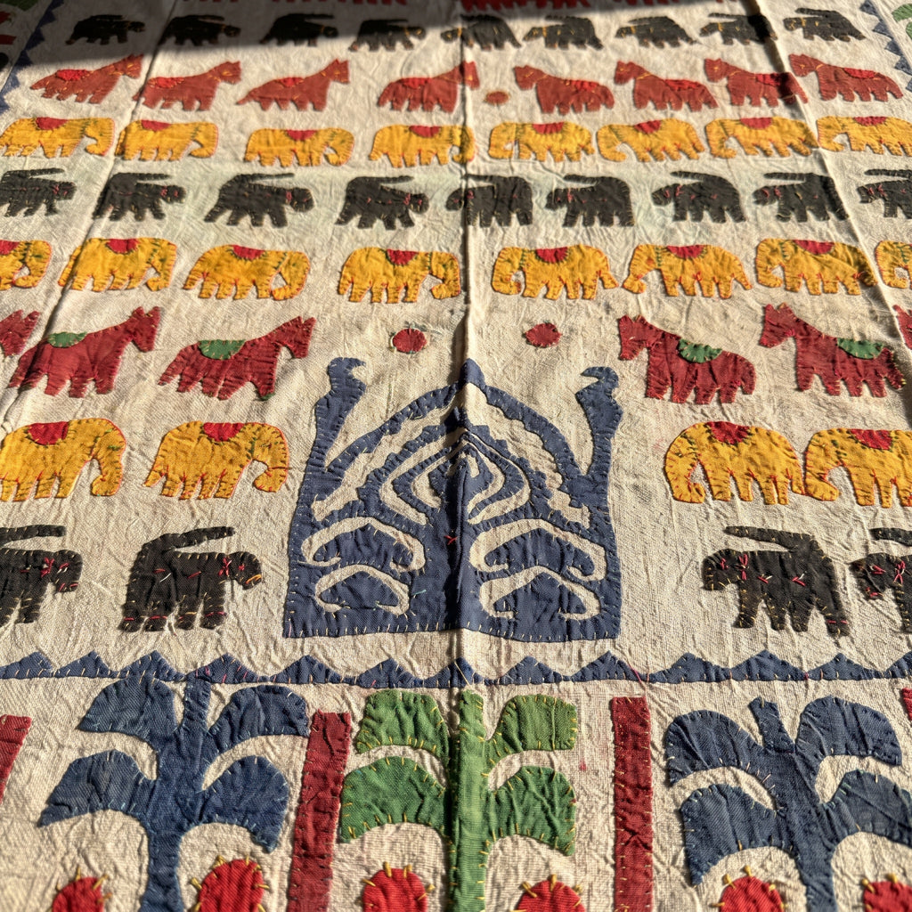 Lupine Appliqué Pure Cotton Wall Hanging