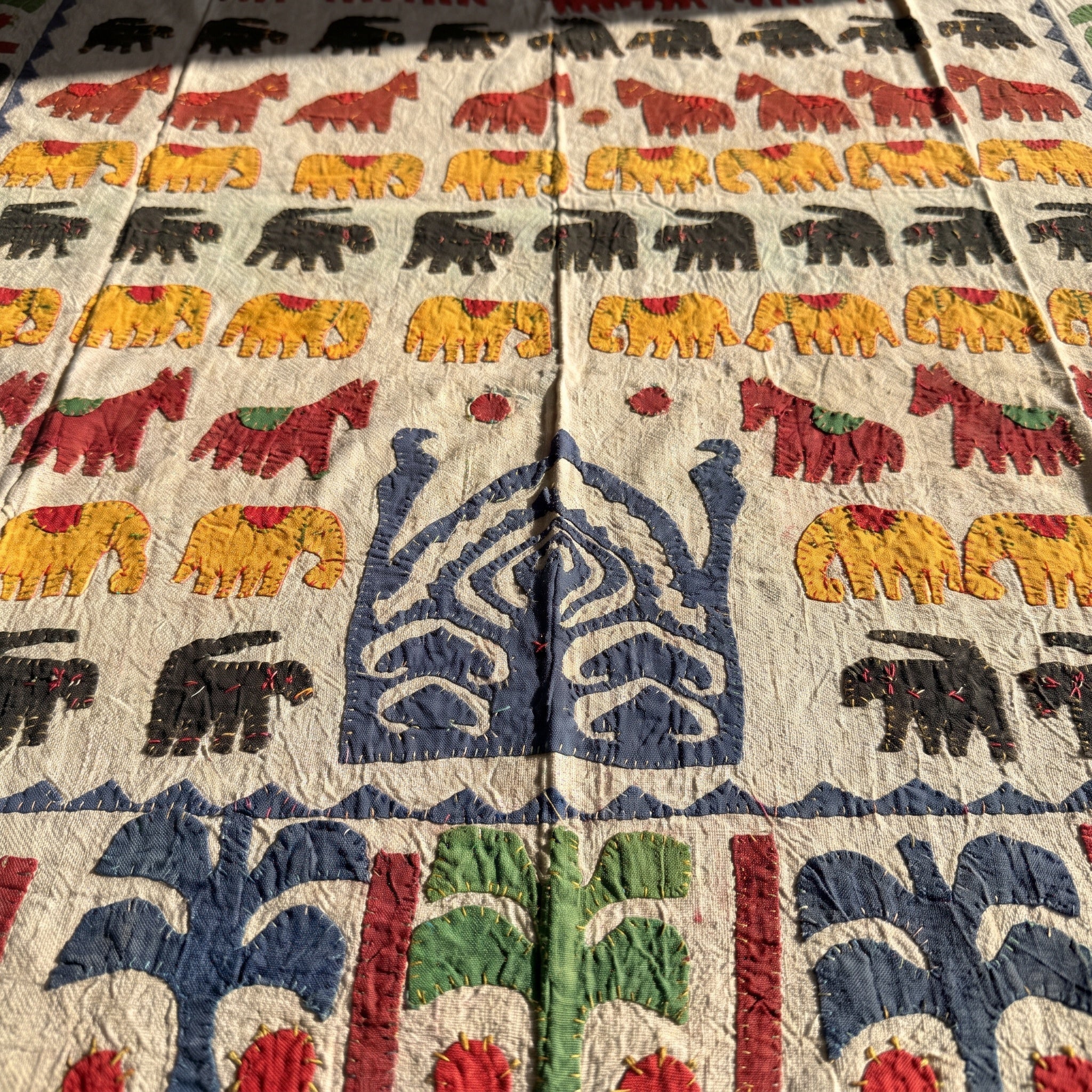 Lupine Appliqué Pure Cotton Wall Hanging