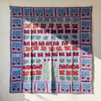 Pasque Flower Appliqué Pure Cotton Wall Hanging