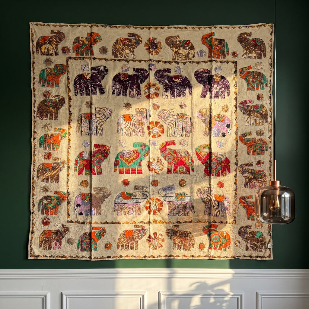 Jack-in-the-Pulpit Appliqué Pure Cotton Wall Hanging