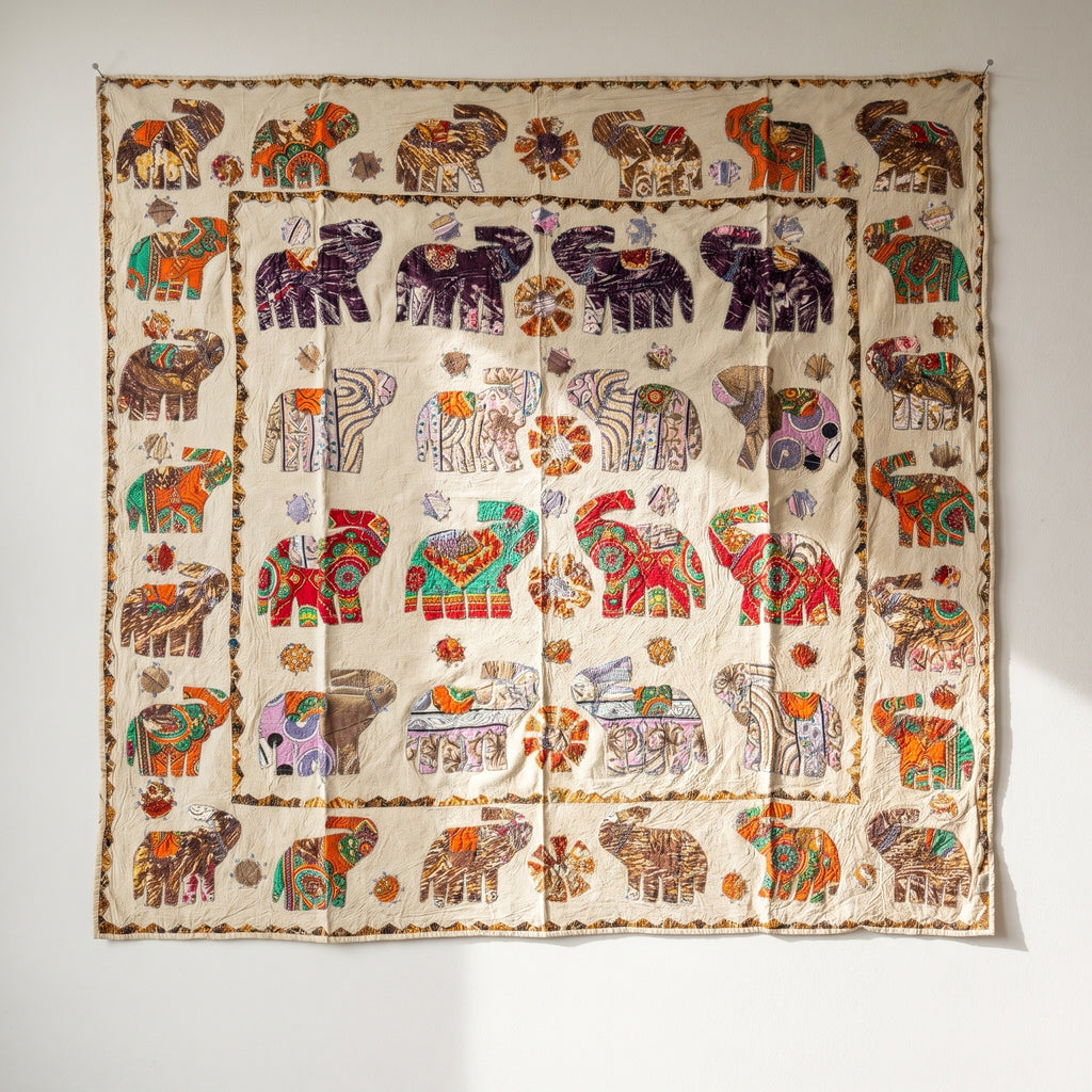 Jack-in-the-Pulpit Appliqué Pure Cotton Wall Hanging