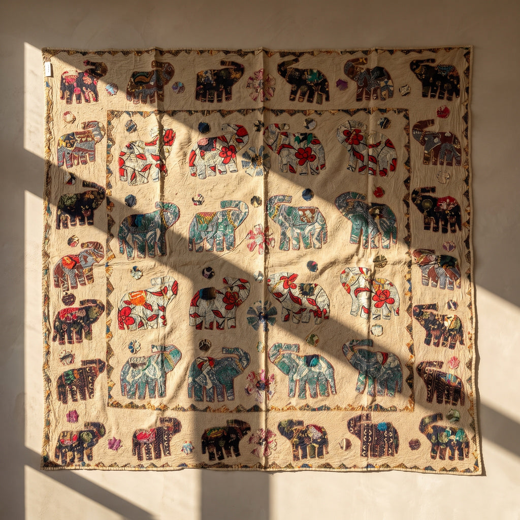 Camas Appliqué Pure Cotton Wall Hanging