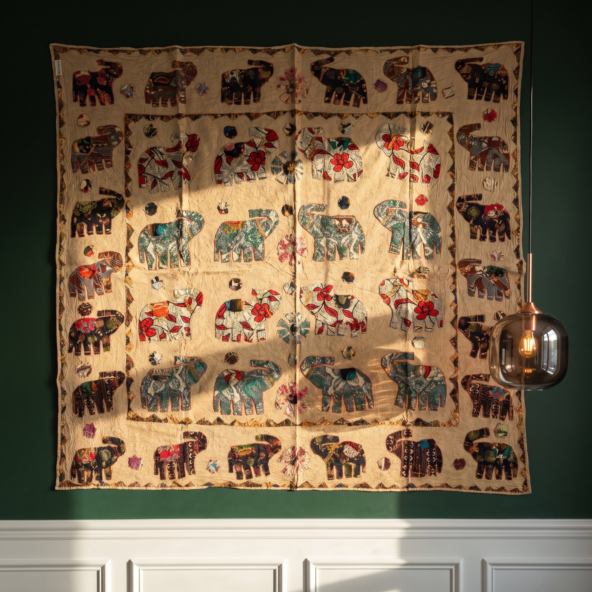 Camas Appliqué Pure Cotton Wall Hanging