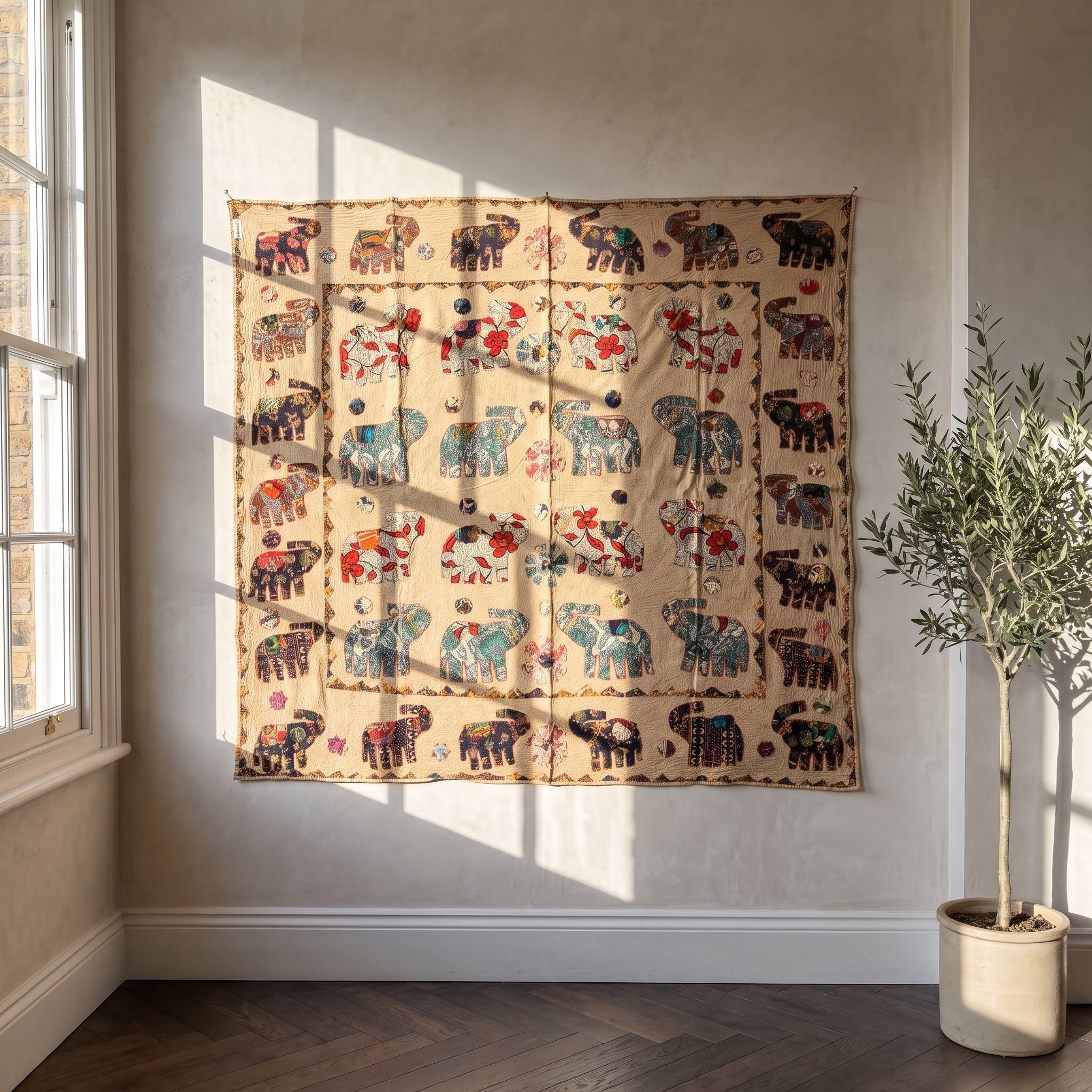 Camas Appliqué Pure Cotton Wall Hanging