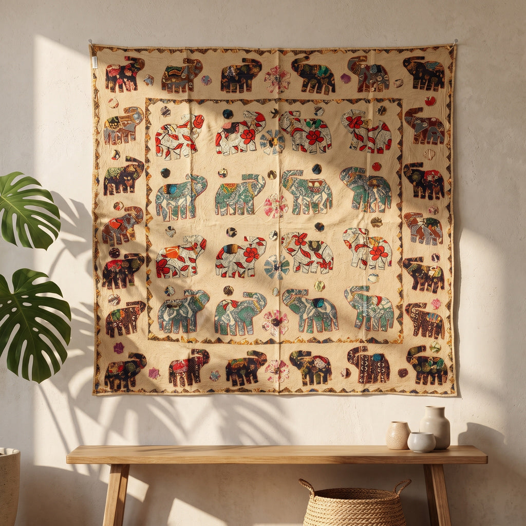 Camas Appliqué Pure Cotton Wall Hanging
