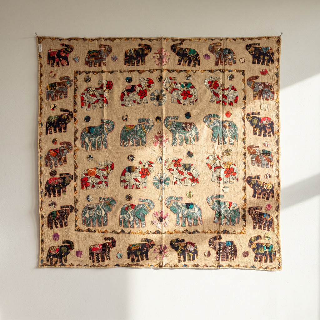 Camas Appliqué Pure Cotton Wall Hanging