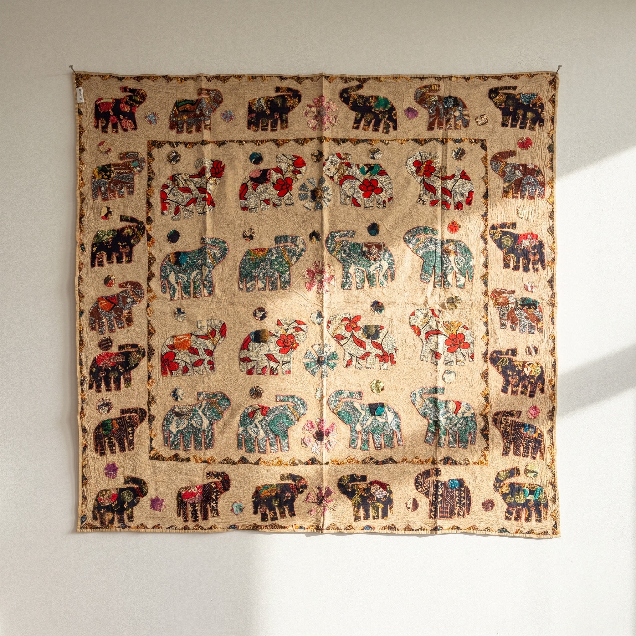 Camas Appliqué Pure Cotton Wall Hanging