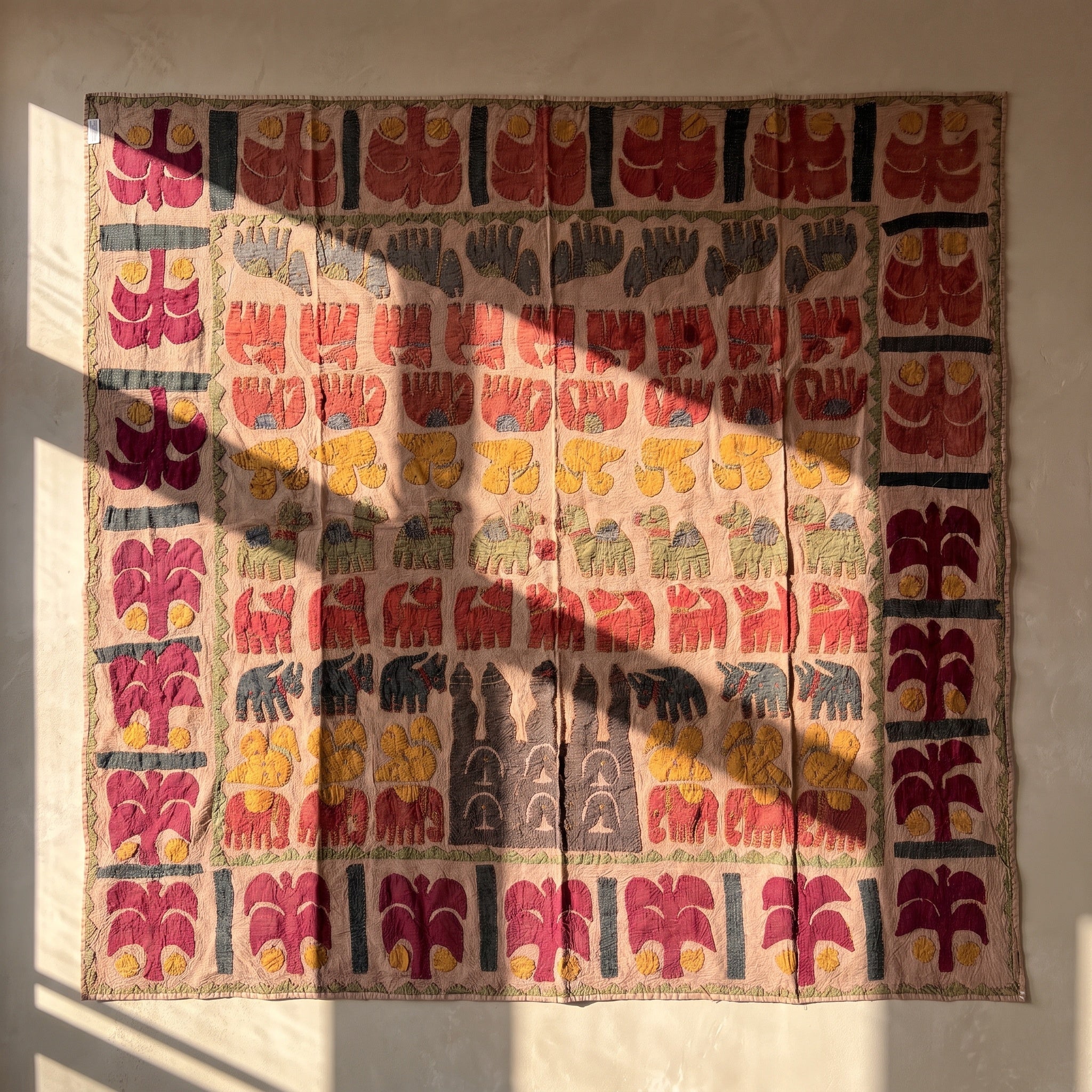 Mayapple Appliqué Pure Cotton Wall Hanging