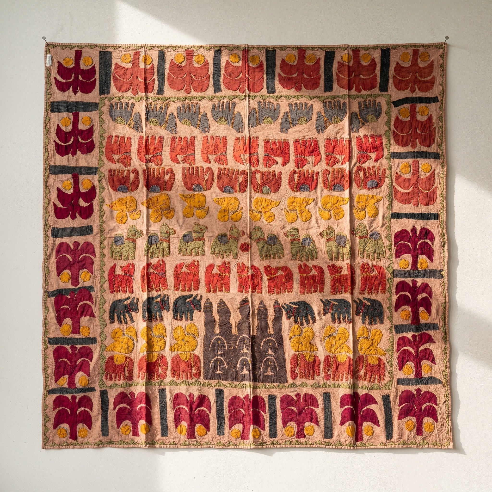 Mayapple Appliqué Pure Cotton Wall Hanging