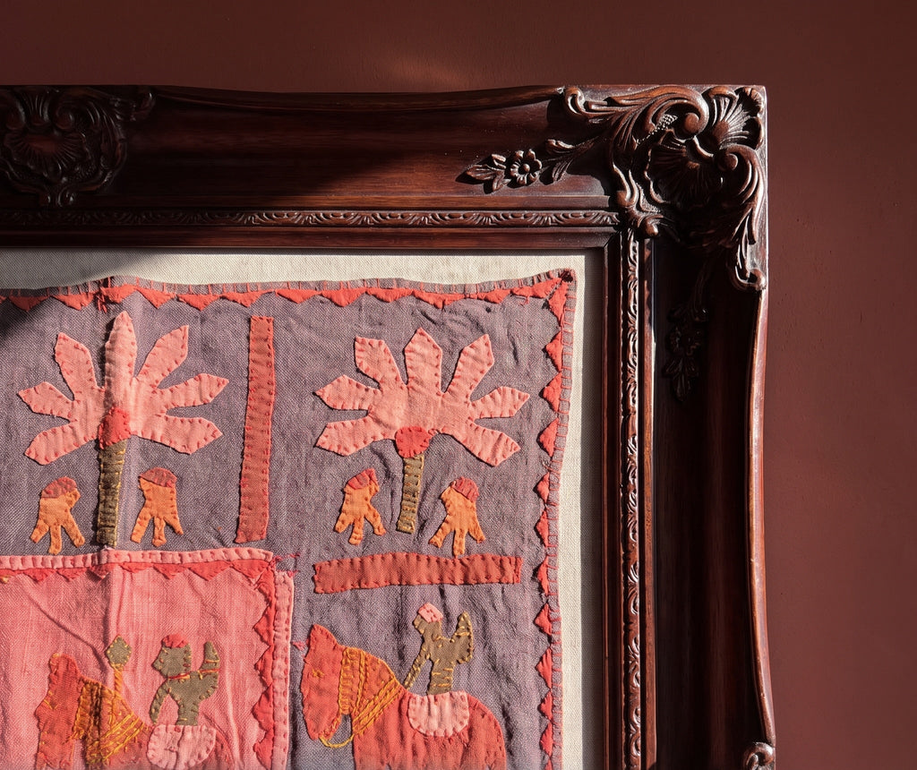 Hepatica Appliqué Pure Cotton Wall Hanging