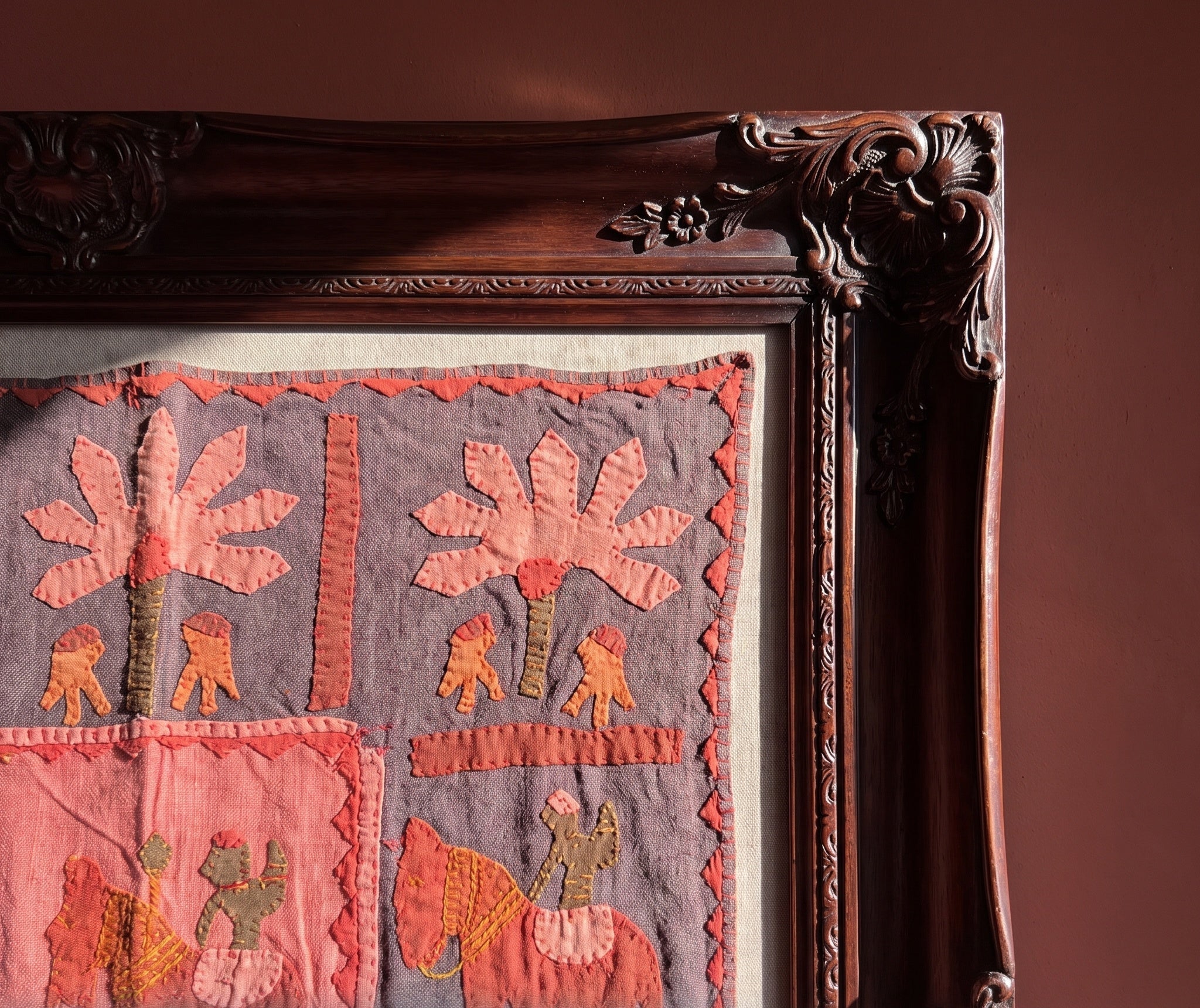 Hepatica Appliqué Pure Cotton Wall Hanging
