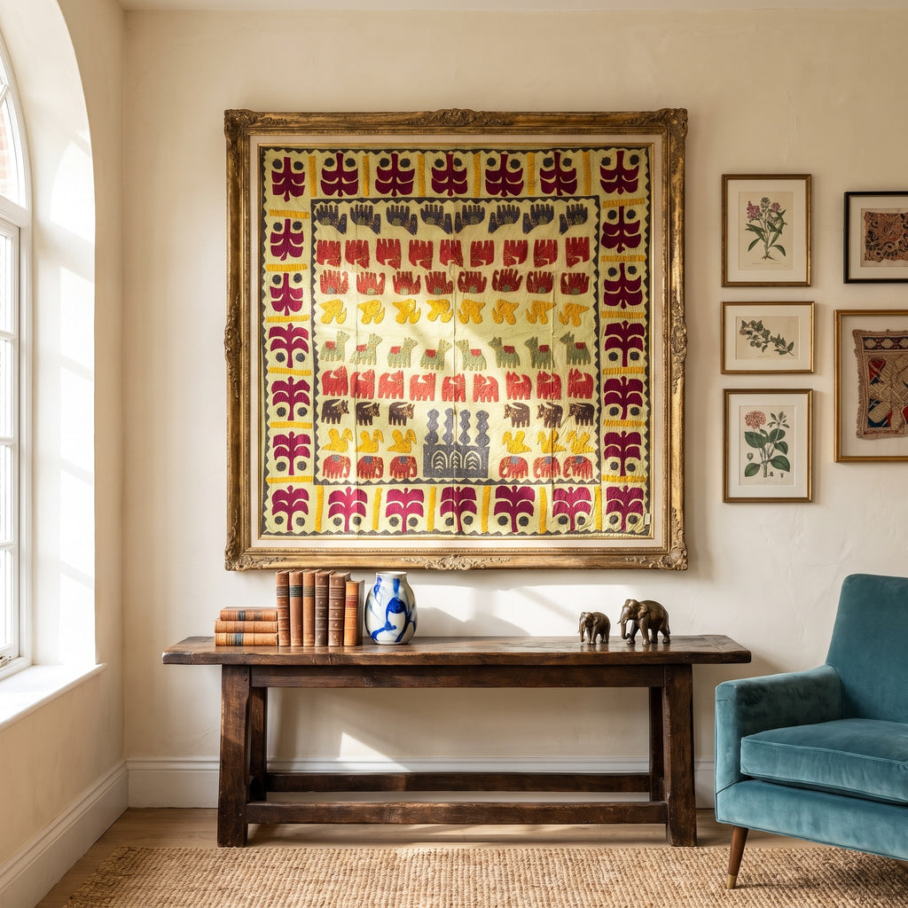Wild Ginger Appliqué Pure Cotton Wall Hanging