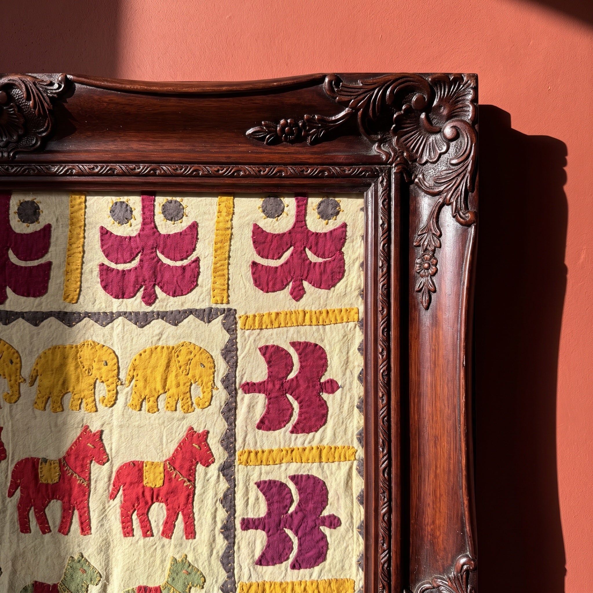 Wild Ginger Appliqué Pure Cotton Wall Hanging