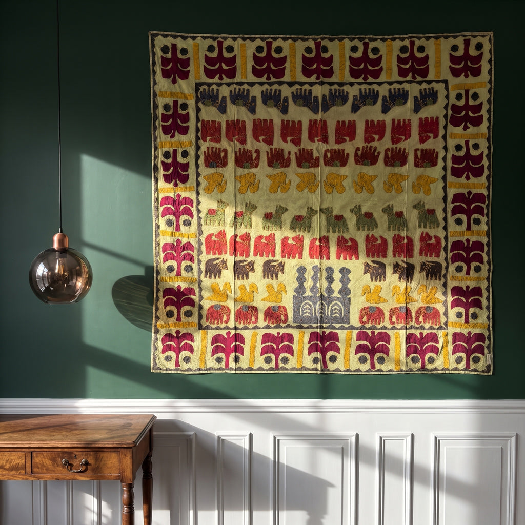 Wild Ginger Appliqué Pure Cotton Wall Hanging