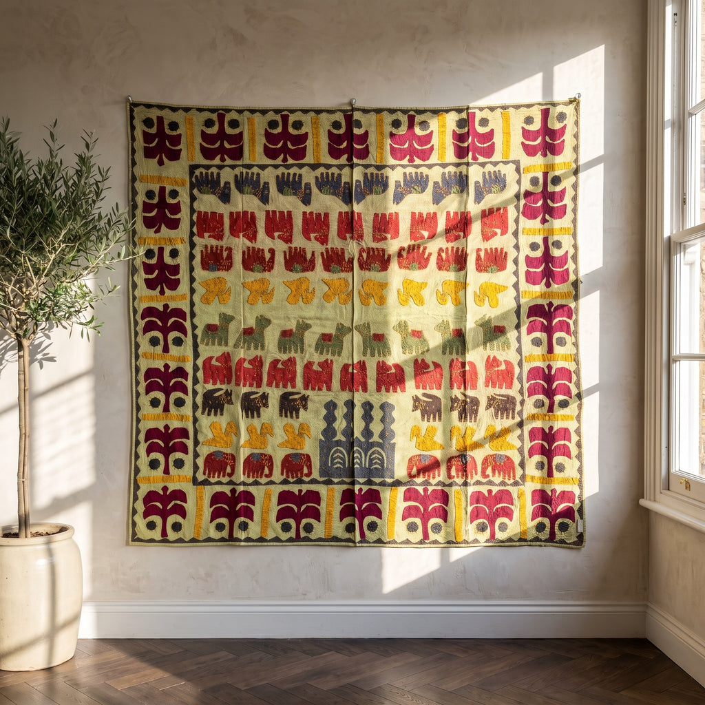 Wild Ginger Appliqué Pure Cotton Wall Hanging