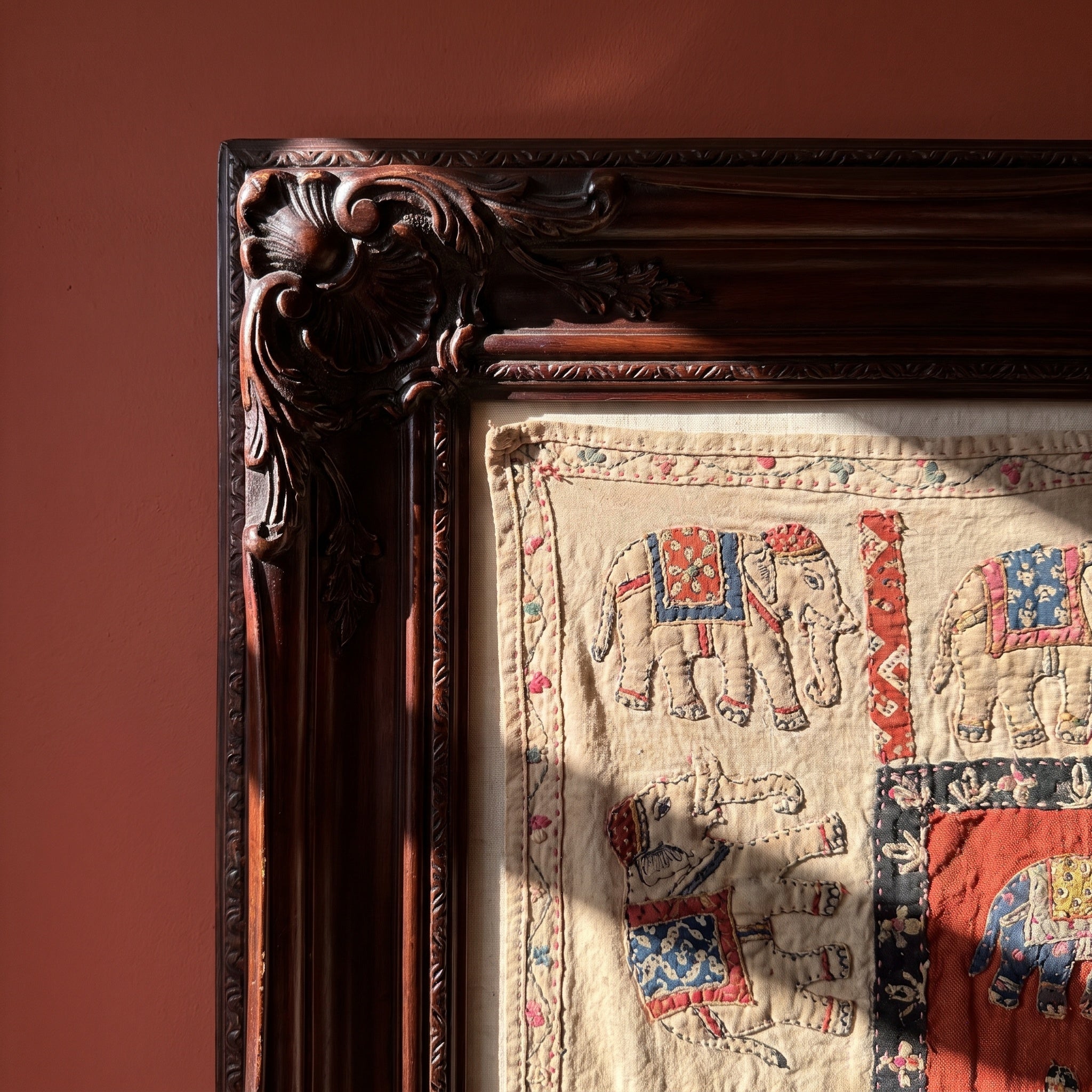 Yarrow Appliqué Pure Cotton Wall Hanging