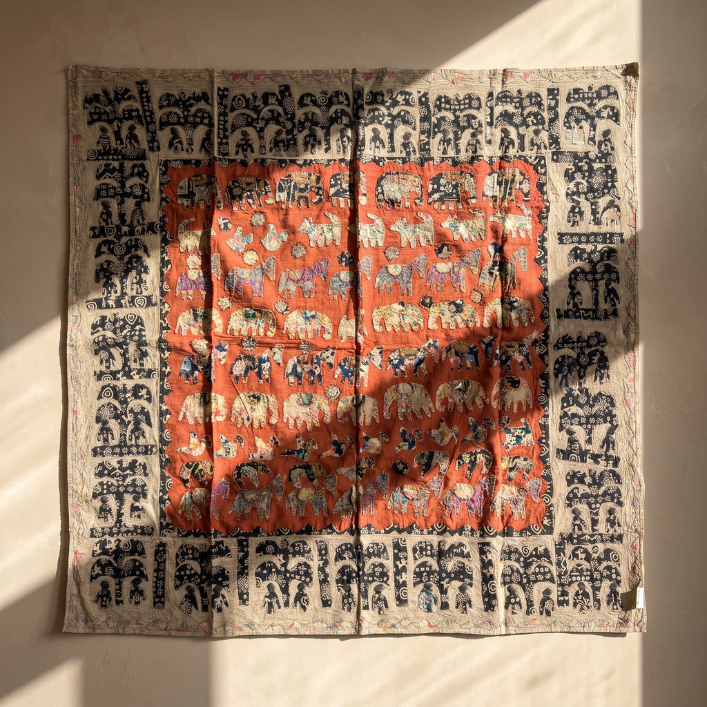 Yarrow Appliqué Pure Cotton Wall Hanging