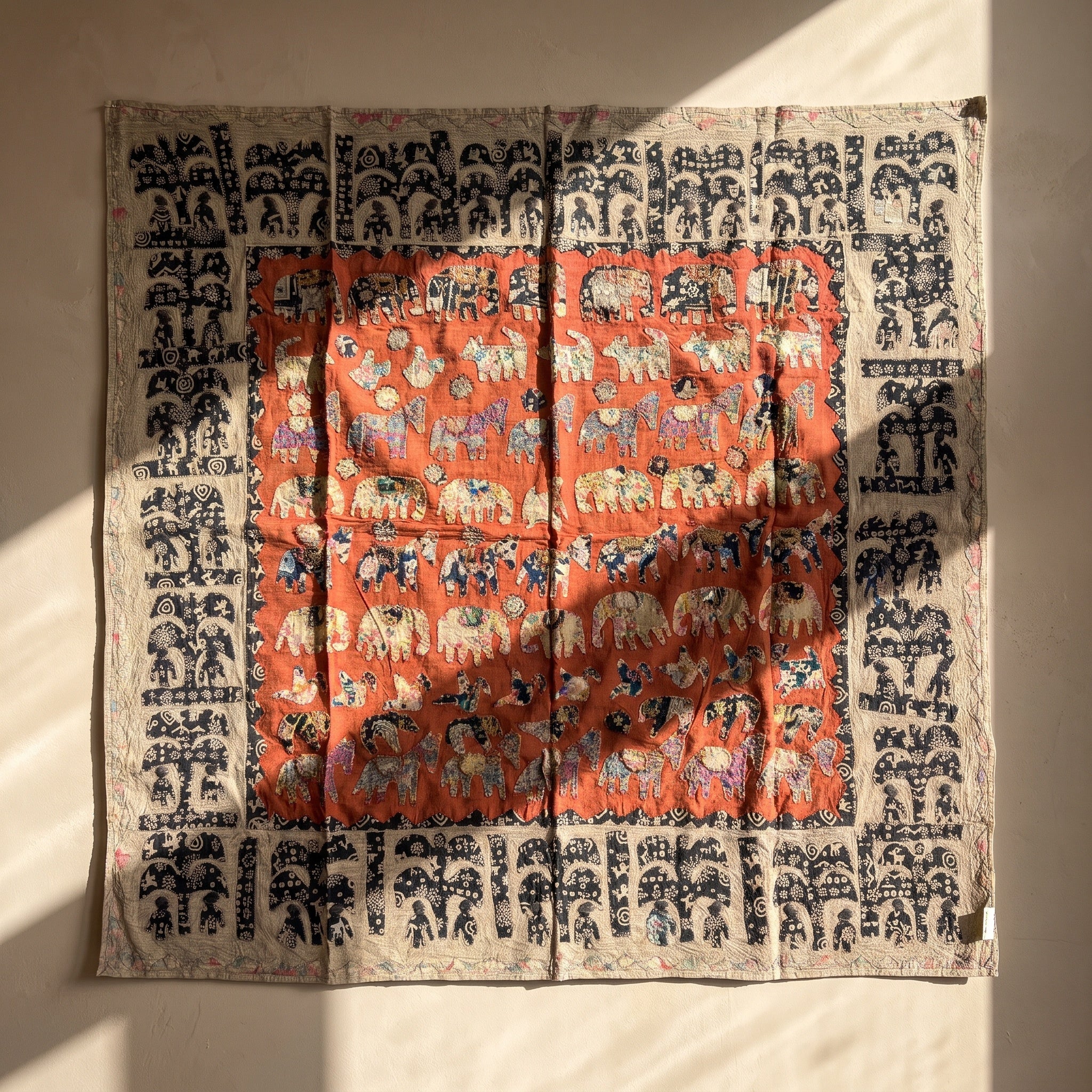 Yarrow Appliqué Pure Cotton Wall Hanging