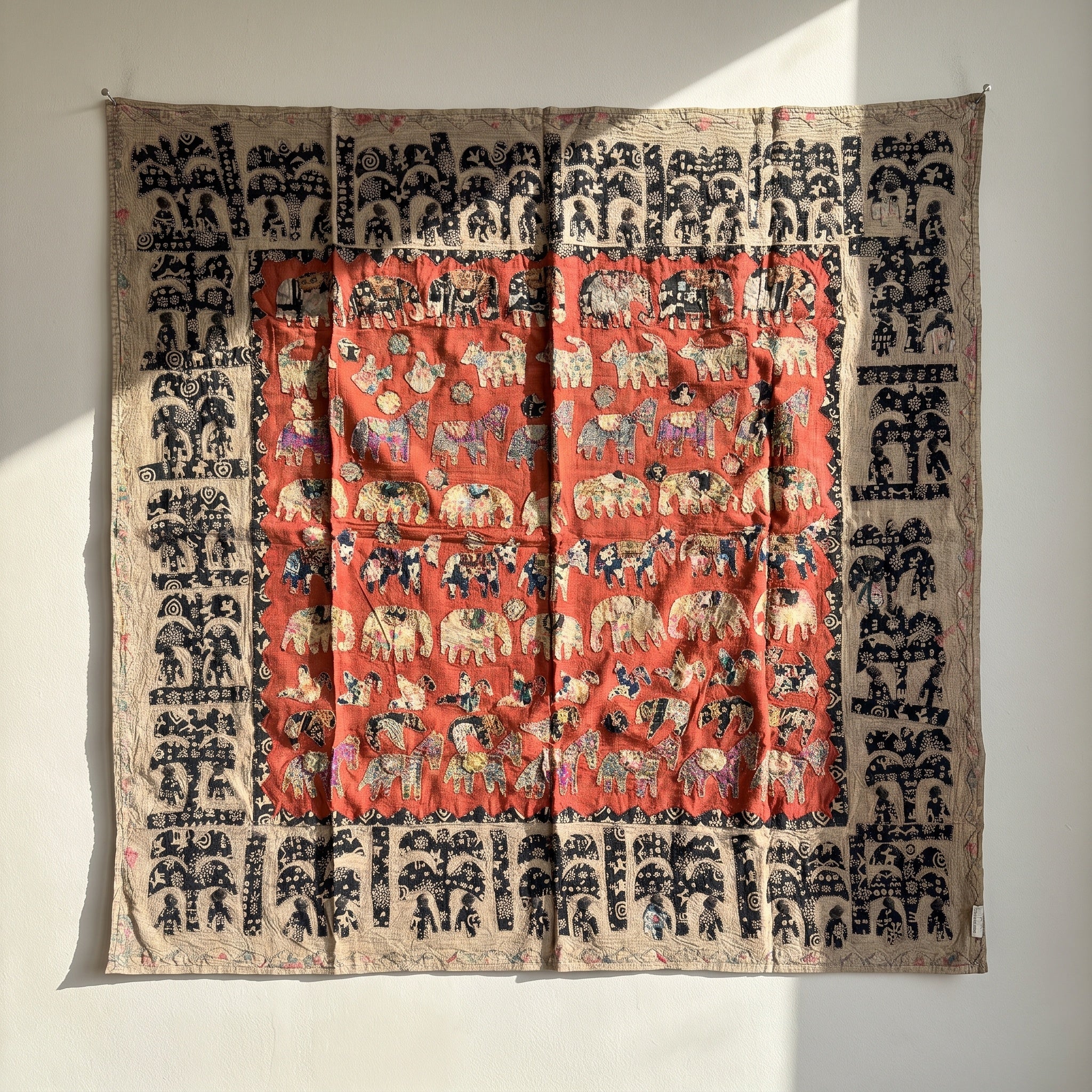 Yarrow Appliqué Pure Cotton Wall Hanging