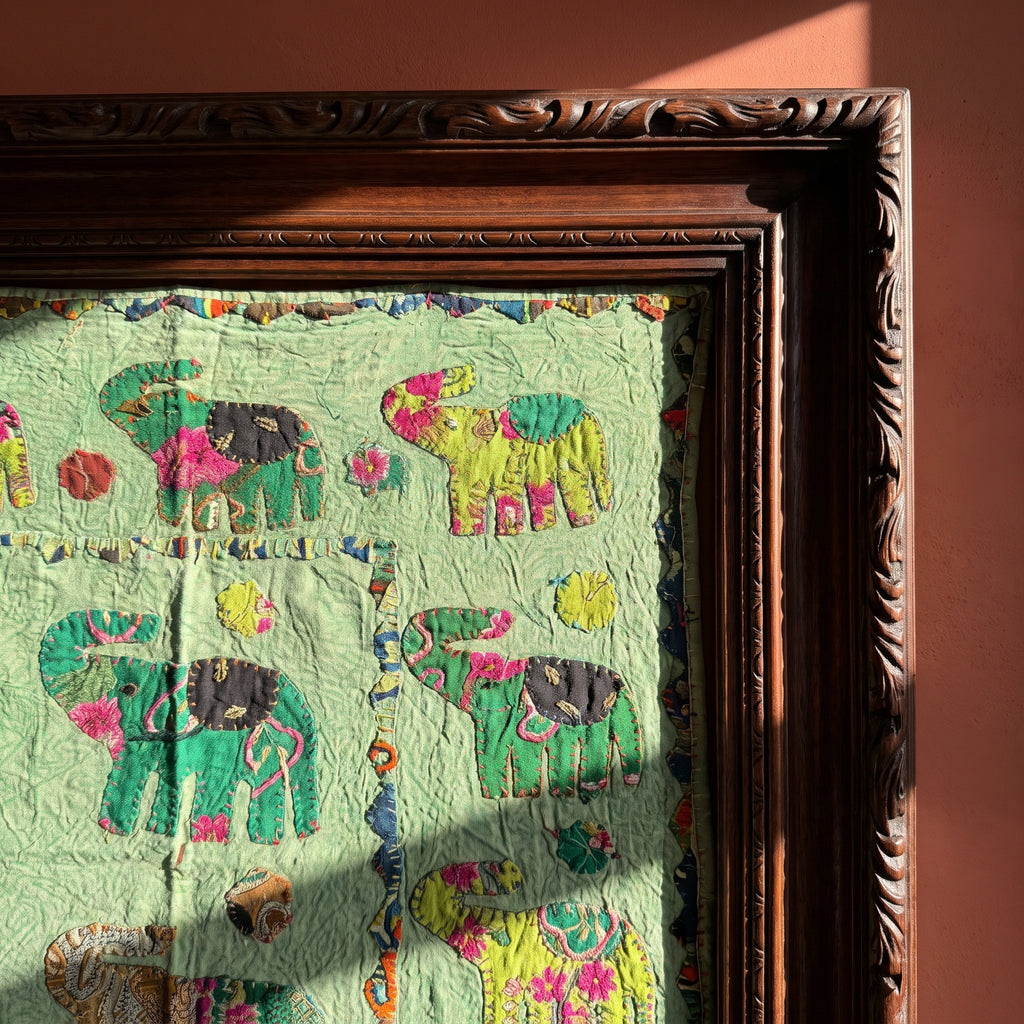 Whispering Stone Appliqué Pure Cotton Wall Hanging