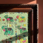 Whispering Stone Appliqué Pure Cotton Wall Hanging