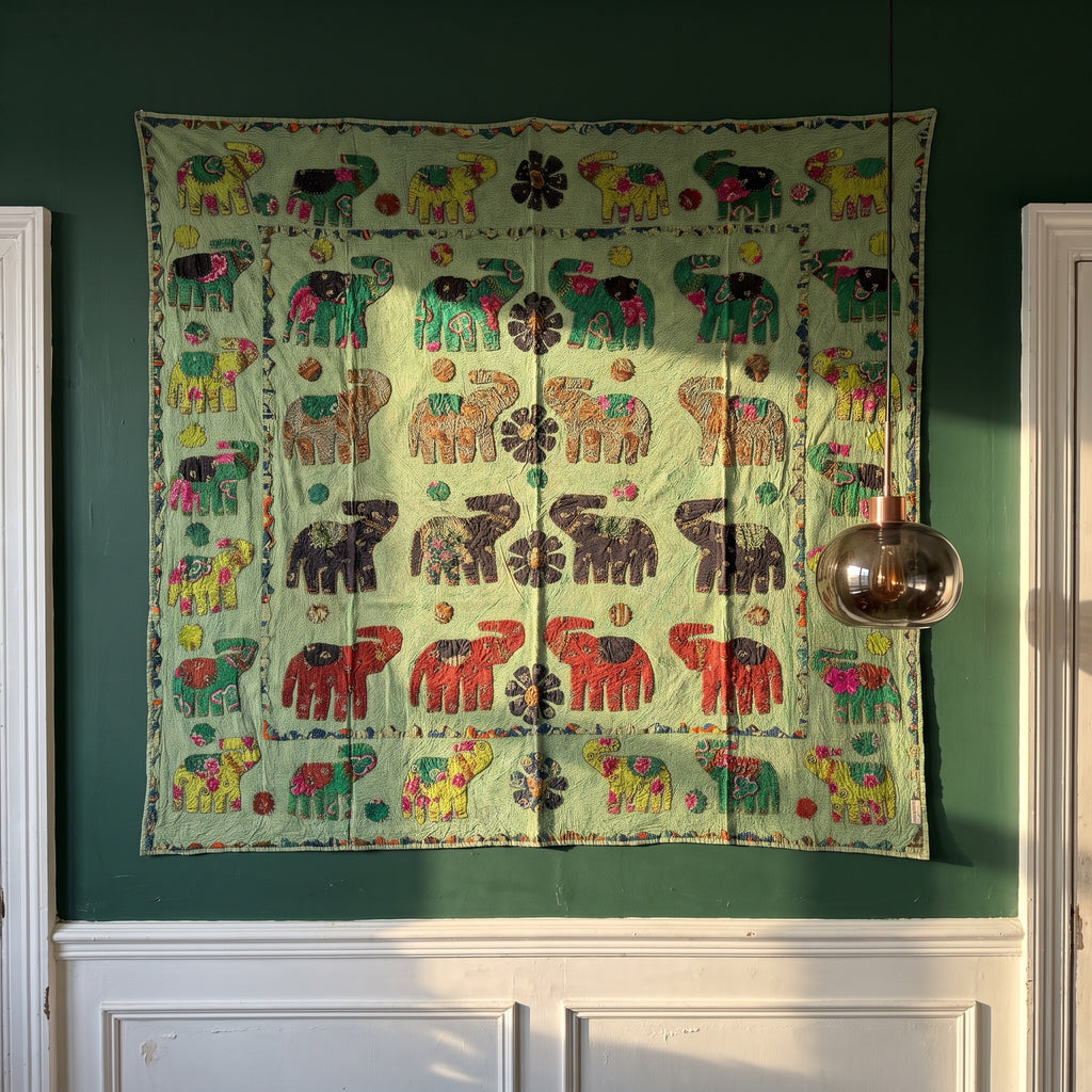 Whispering Stone Appliqué Pure Cotton Wall Hanging